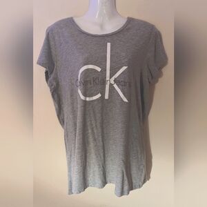 Calvin Klein baby doll t-shirt grey women's small